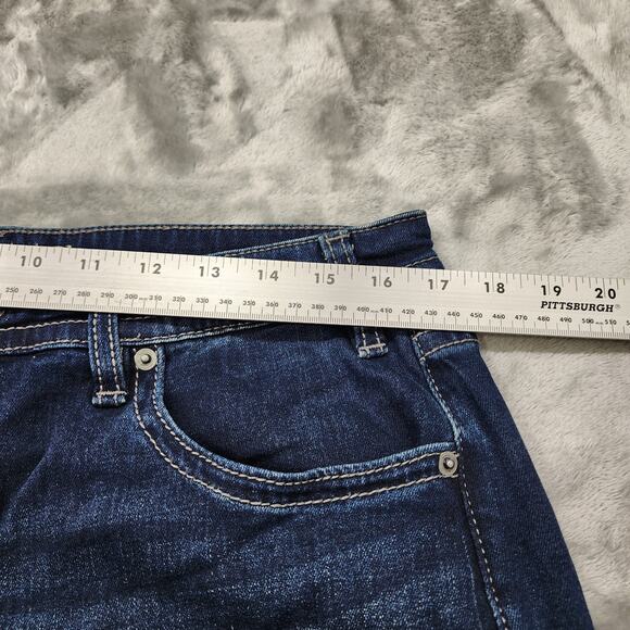 Rock & Roll Denim Jeans Womens W33 L 36 Blue High Rise Trouser Stretch Western - Picture 10 of 14